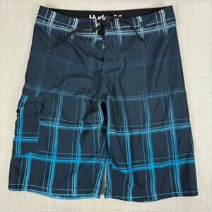 Hurley Boys Swim Trunks Board Shorts Blue Navy‎ Size 16
